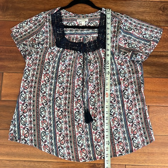 Christopher & Banks Size Large Shear Boho Blouse - Picture 9 of 9